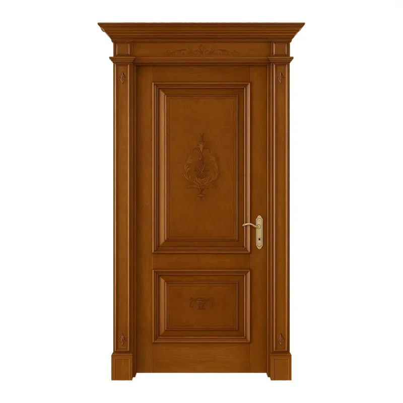 درب اتاقی طرح دو قاب روکش راش کد RC-27