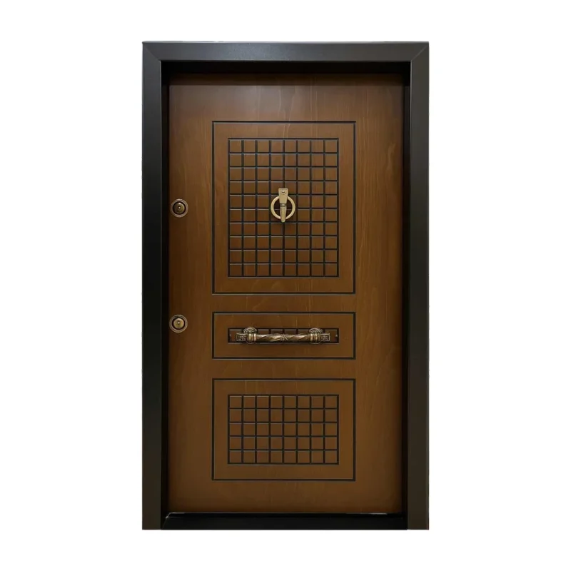 درب ضد سرقت CNC روکش گردو کد A0027