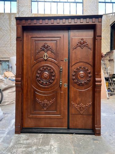 درب لابی کلاسیک طرح خورشید روکش راش